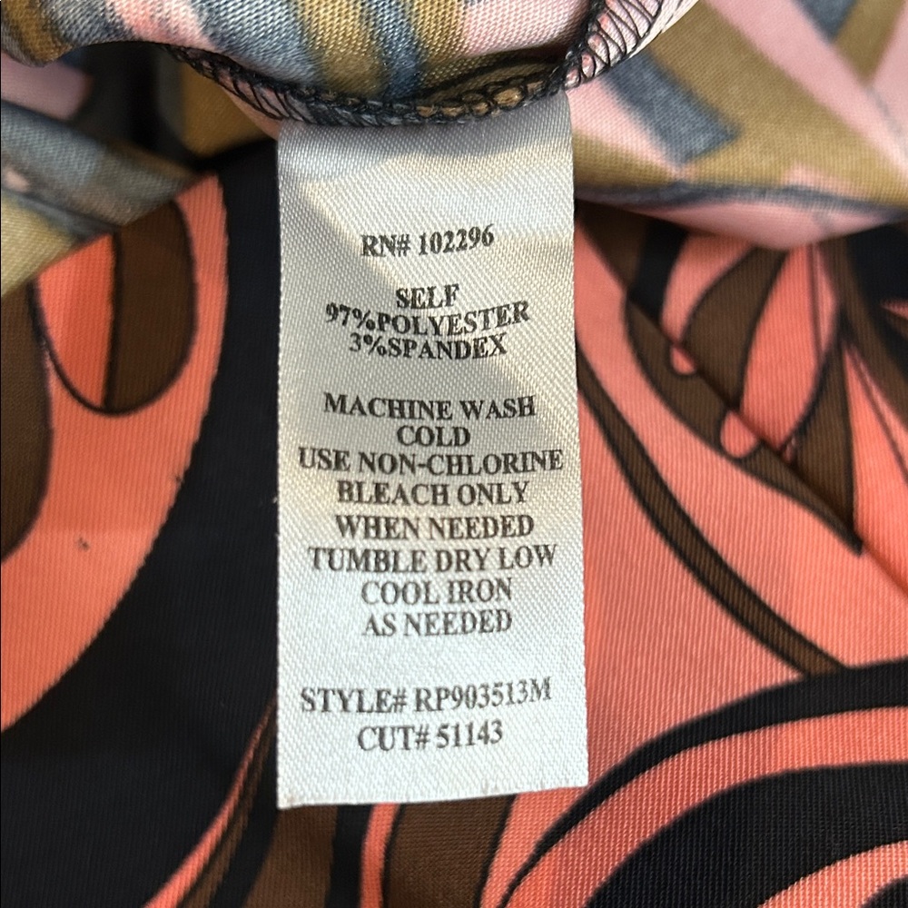 Connected Vintage Retro Patterned Dress, Size 6 - Picture 6 of 13